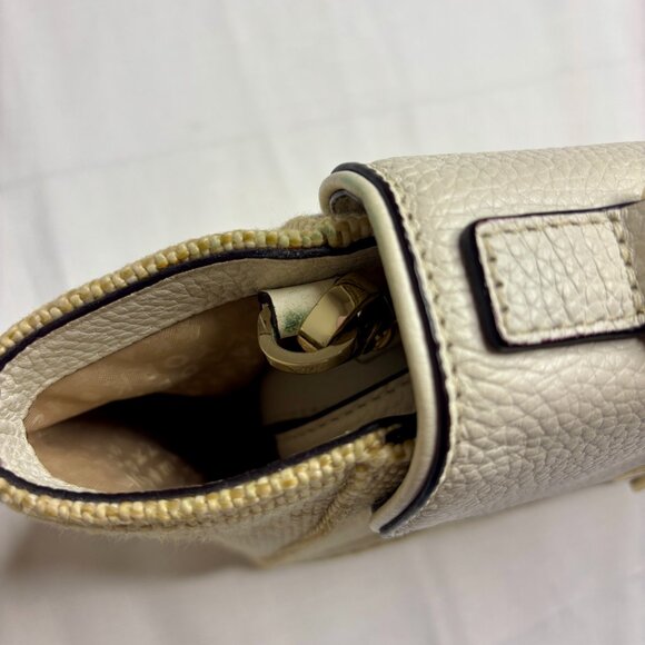 Kate Spade Wellesley Place Fabric Johanna Cream Tan Woven & Leather Shoulder Bag - Picture 9 of 9